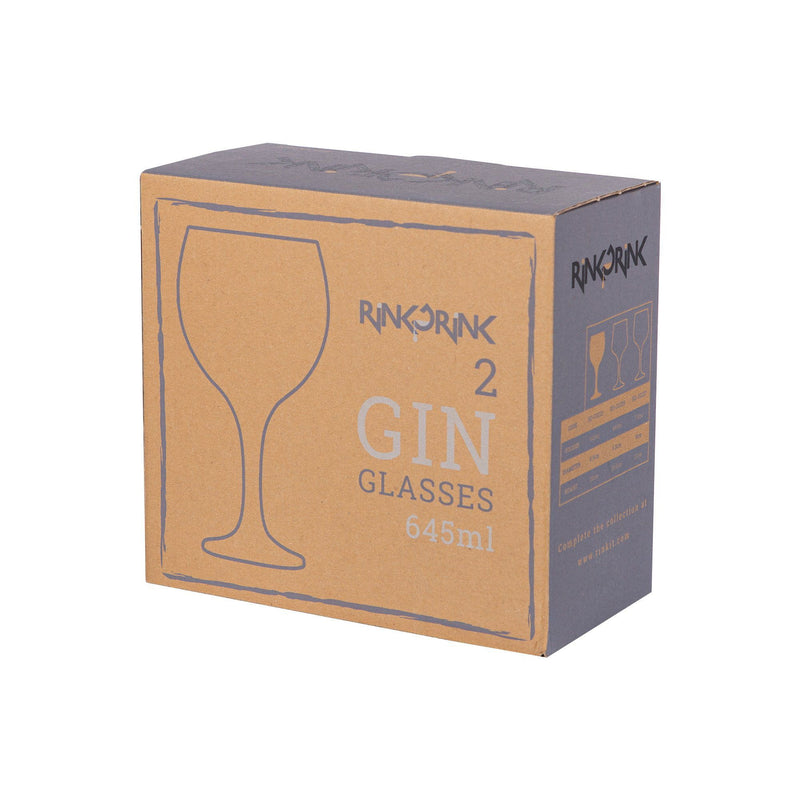 645ml Spanish Gin Glasses - Pack of Six - By Rink Drink