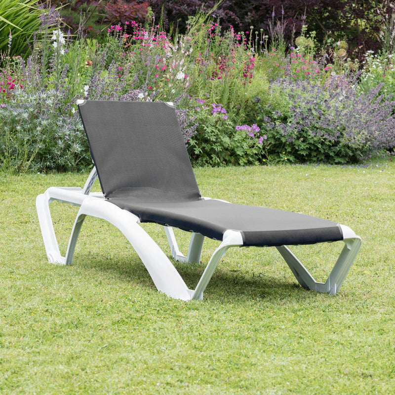 4-Position Marina Canvas Sun Lounger - By Resol
