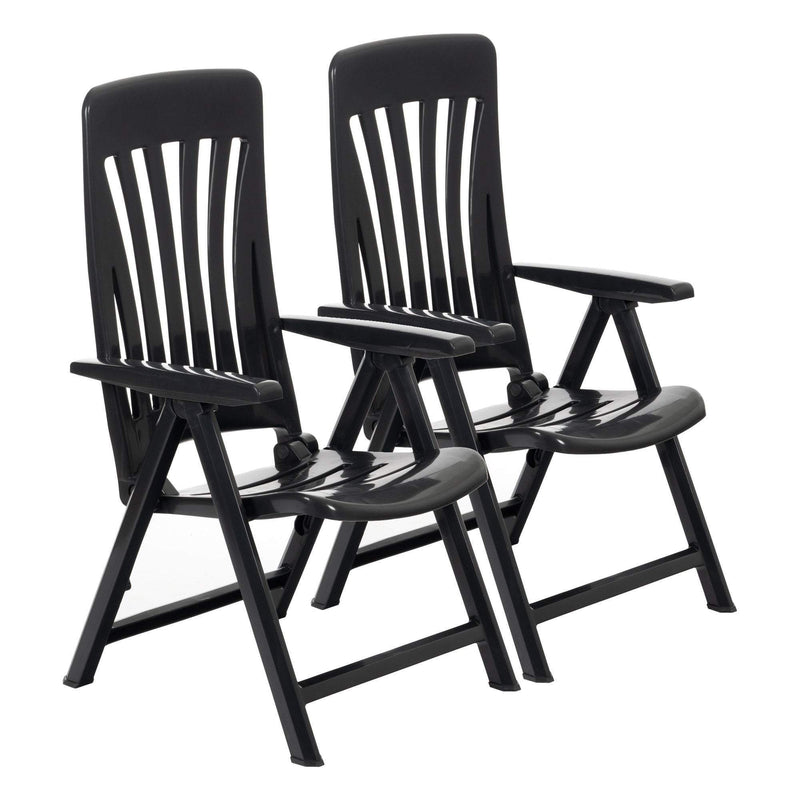Blanes Reclining Sun Lounger Chairs - Pack of Two - By Resol