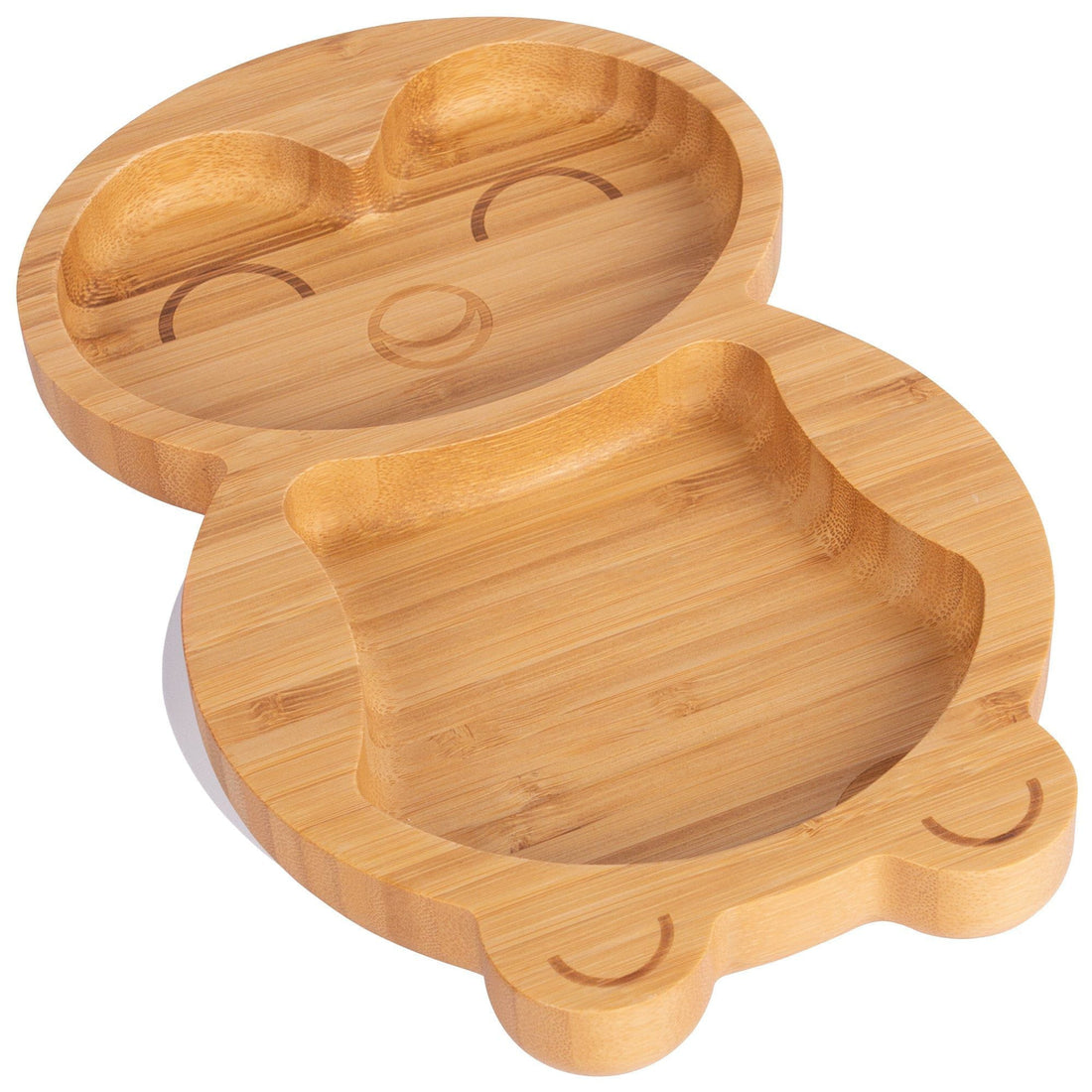 Pickles the Penguin Bamboo Plate with White Suction Base
