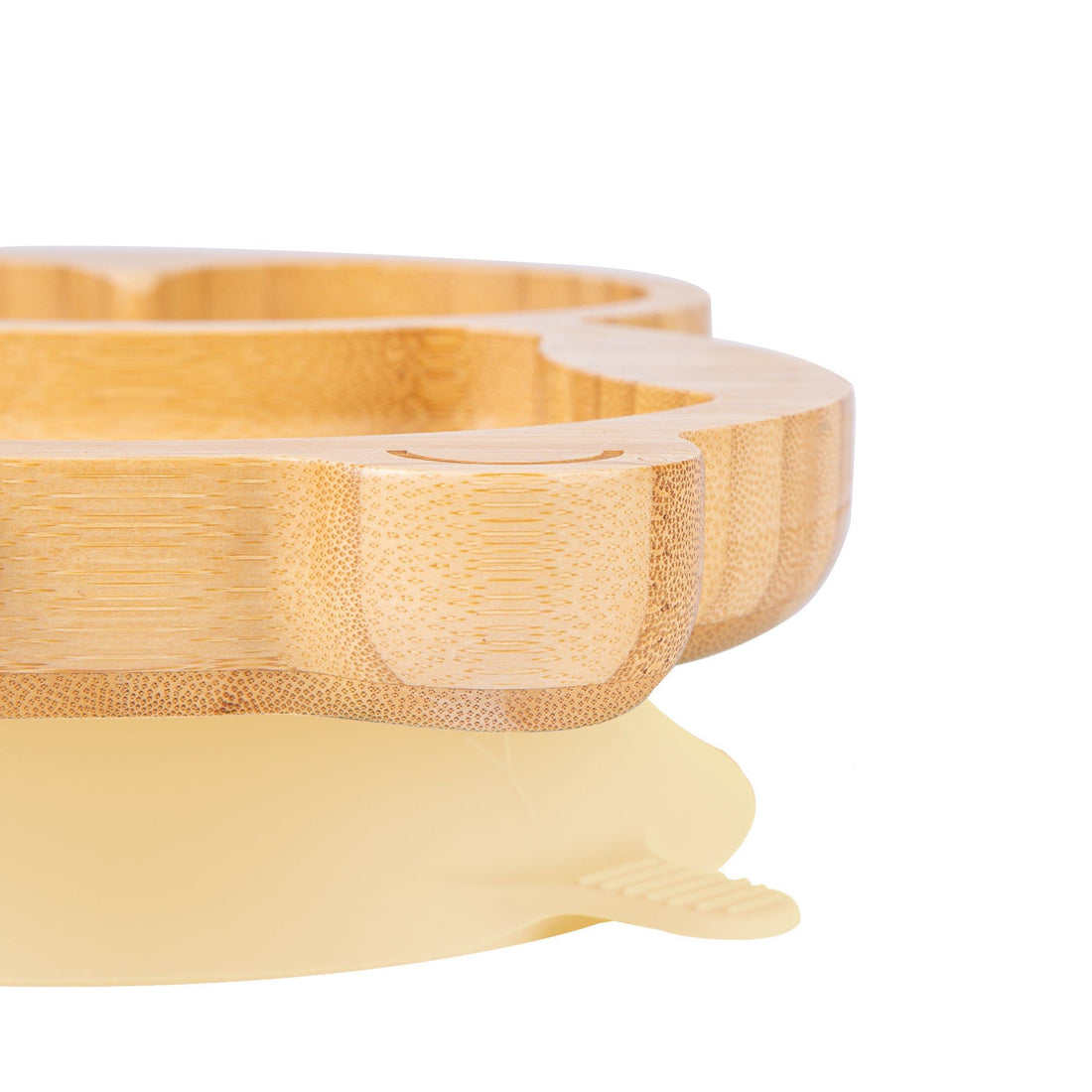 Pickles the Penguin Bamboo Plate with Beige Suction Base
