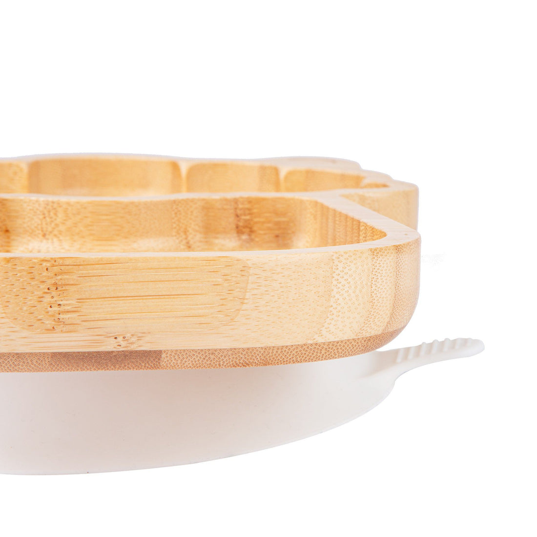 Lenny the Llama Bamboo Plate with White Suction Base