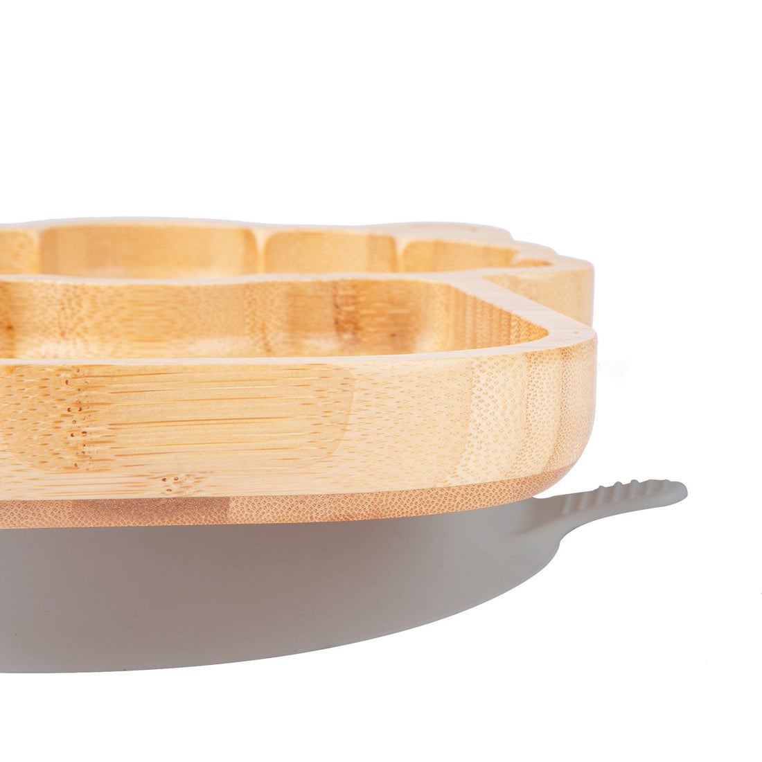 Lenny the Llama Bamboo Plate with Grey Suction Base