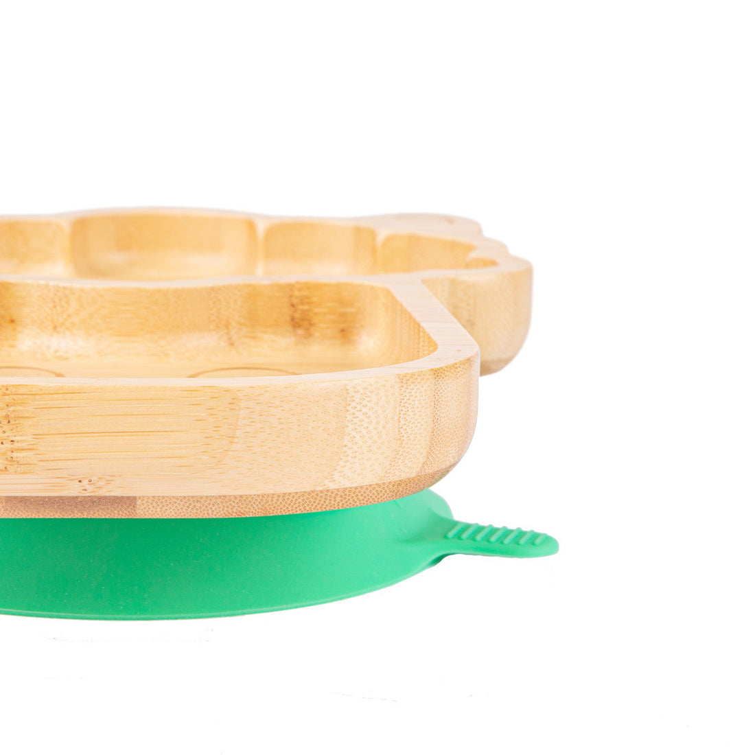 Lenny the Llama Bamboo Plate with Green Suction Base