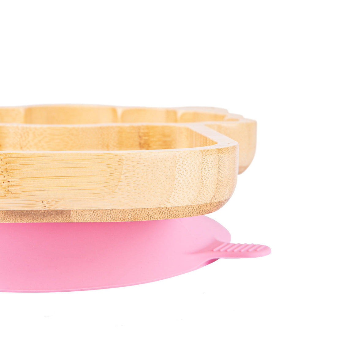 Lenny the Llama Bamboo Plate with Pink Suction Base