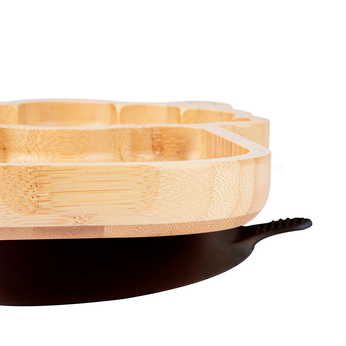 Lenny the Llama Bamboo Plate with Black Suction Base