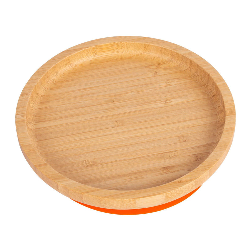 Round Open Bamboo Suction Plate - By Tiny Dining