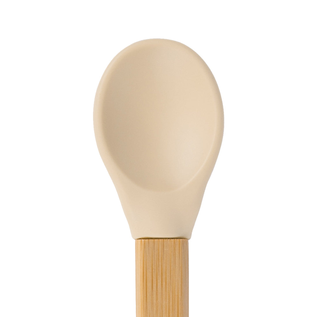 Bamboo Baby Weaning Spoon with Beige Silicone Tip
