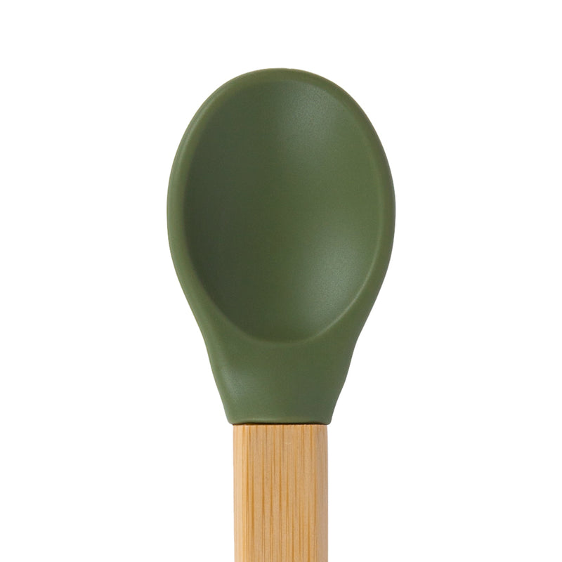 Soft Tip Bamboo Spoon - Silicone Tip - By Tiny Dining