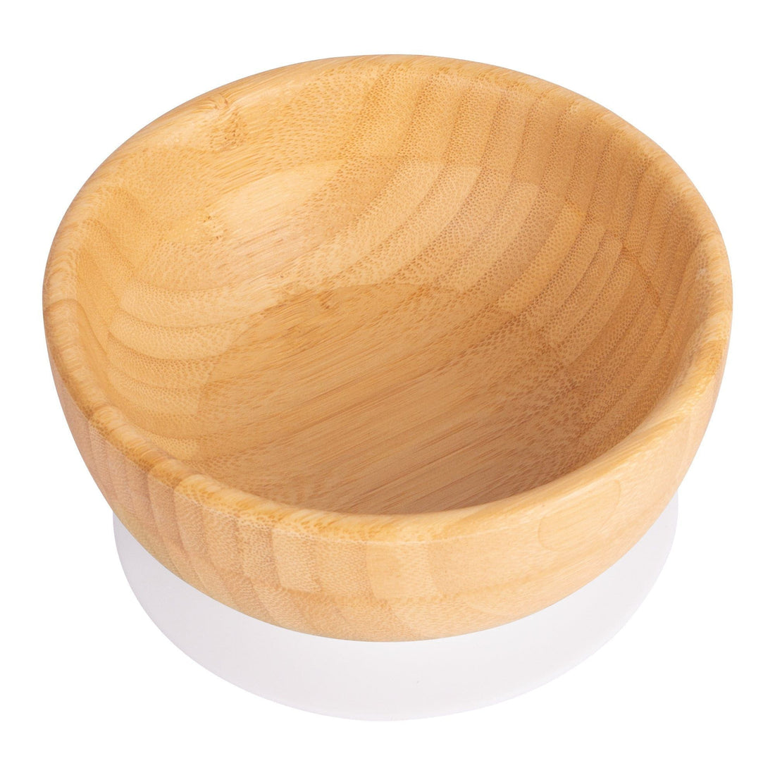 Bamboo Bowl with White Suction Base