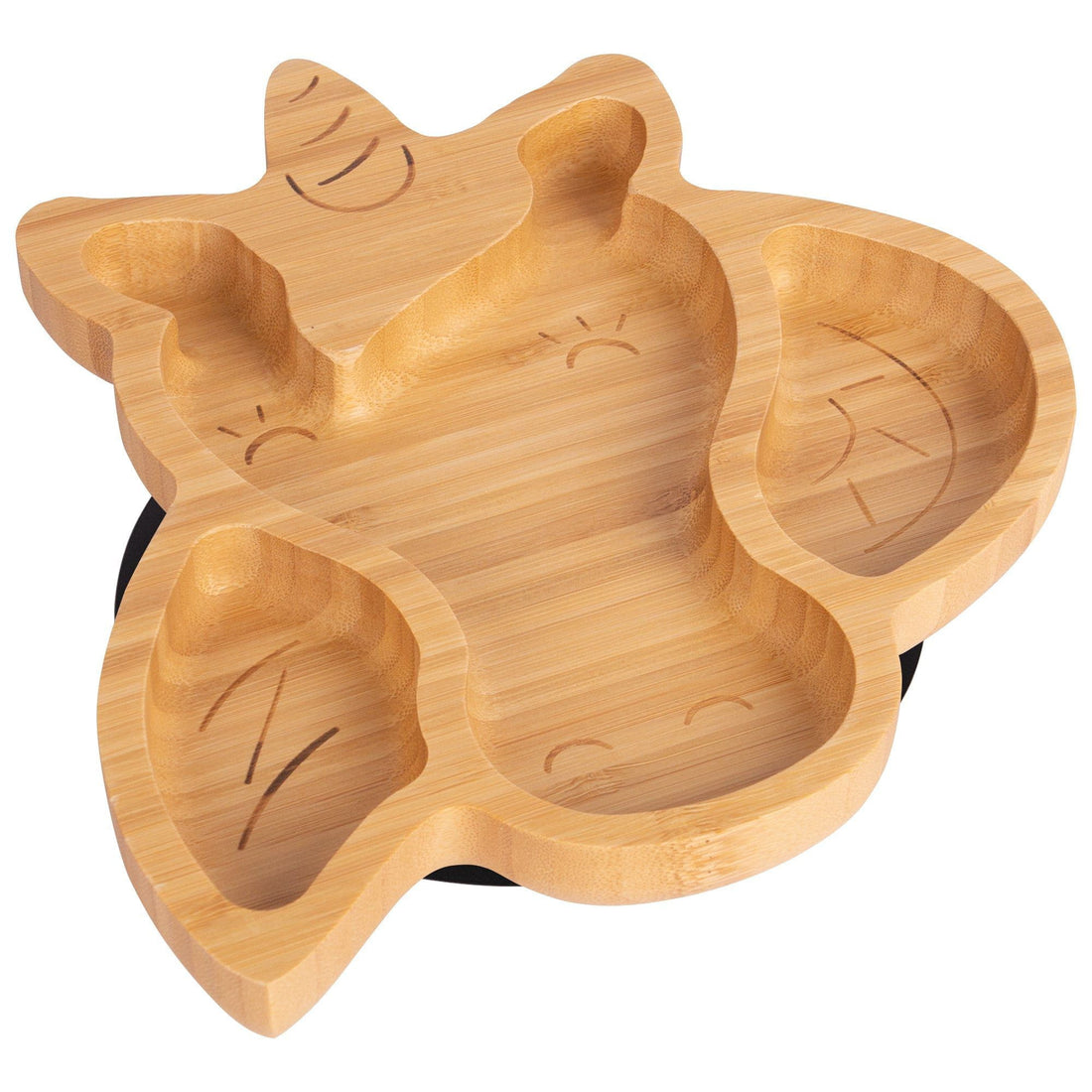 Bella the Unicorn Bamboo Plate with Black Suction Base