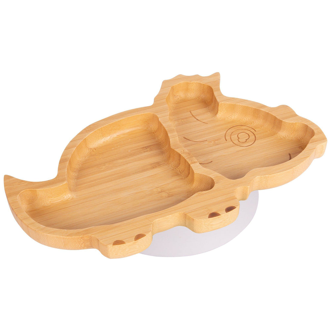 Dani the Dinosaur Bamboo Plate with White Suction Base