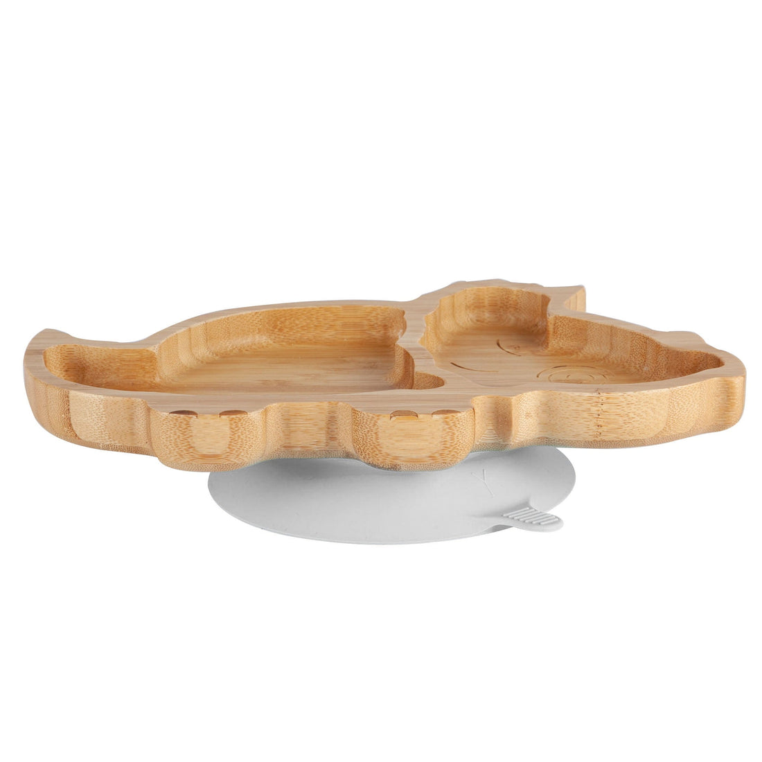 Dani the Dinosaur Bamboo Plate with Grey Suction Base