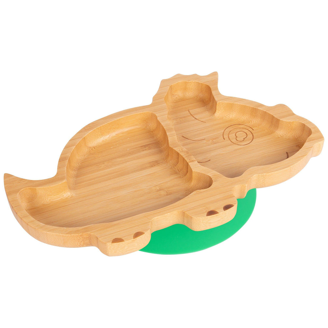 Dani the Dinosaur Bamboo Plate with Green Suction Base