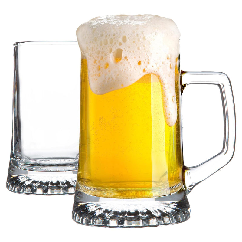 Bormioli Rocco Stern Glass Beer Mugs - 510ml - Pack of 2