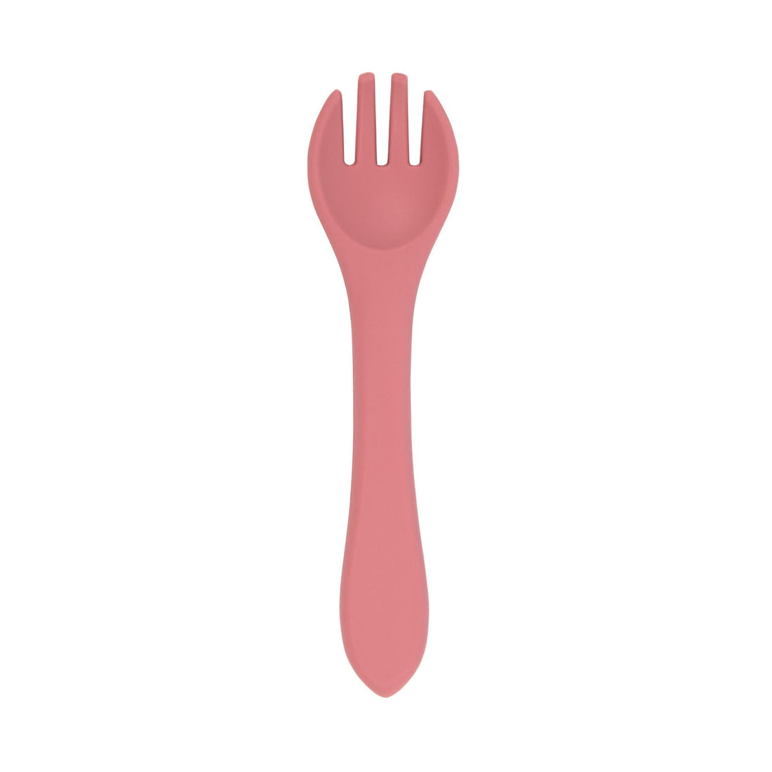 Dusty Rose Silicone Baby Weaning Fork