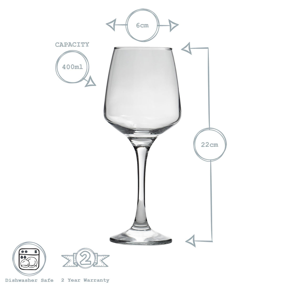 400ml Tallo Wine Glasses - Pack of Six