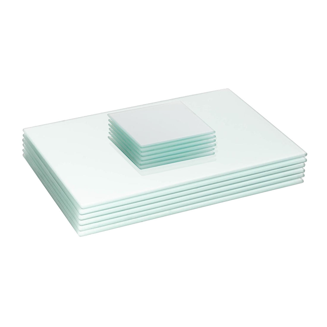 12pc White Glass Placemats &amp; Coasters Set