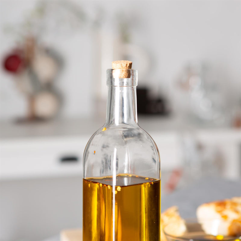 500ml Glass Olive Oil Pourer Bottle with Cork Lid - By Argon Tableware
