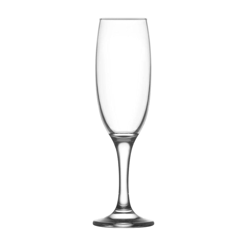 220ml Empire Glass Champagne Flutes - Pack of 6 - By LAV