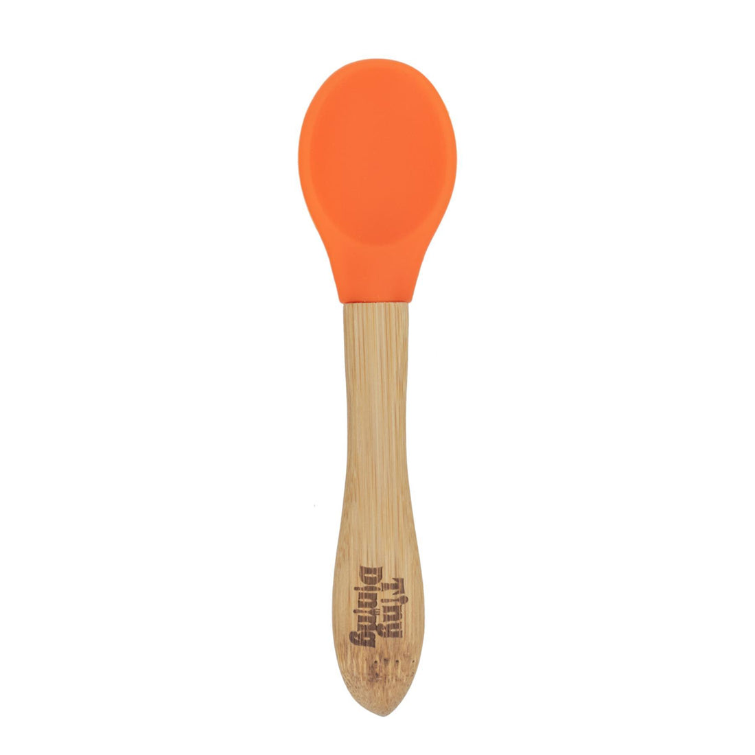 Bamboo Baby Weaning Spoon with Orange Silicone Tip