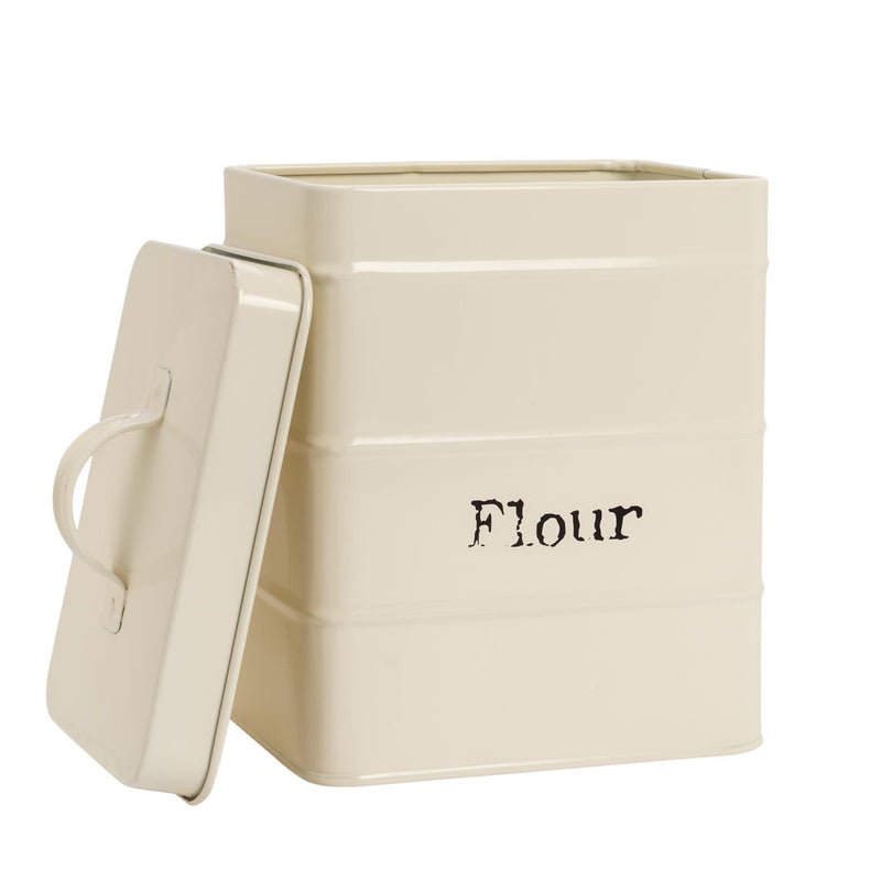 Vintage Flour Tin - Cream - By Harbour Housewares