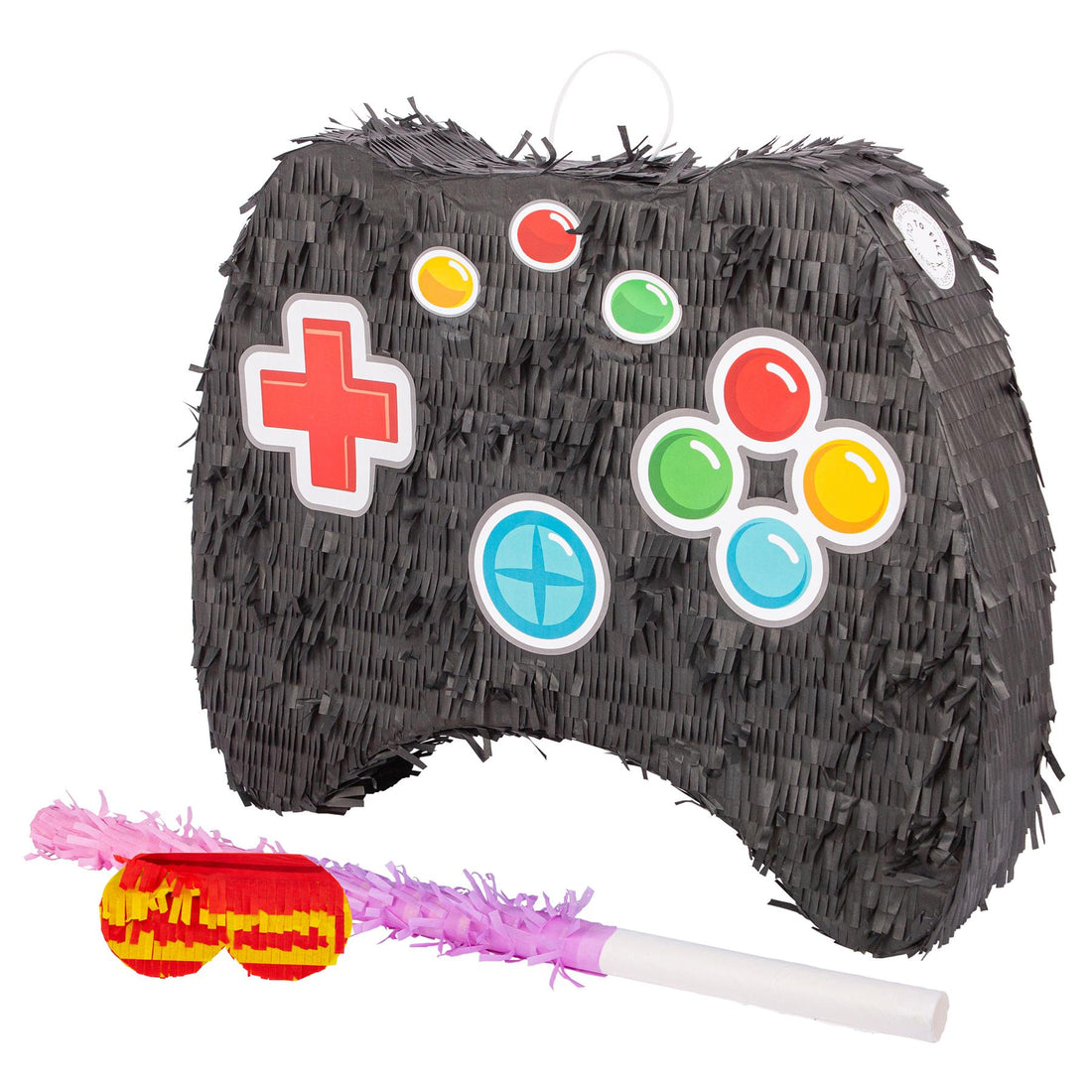 3-Piece Large Game Controller Pinata Set with Pink Stick &amp; Blindfold