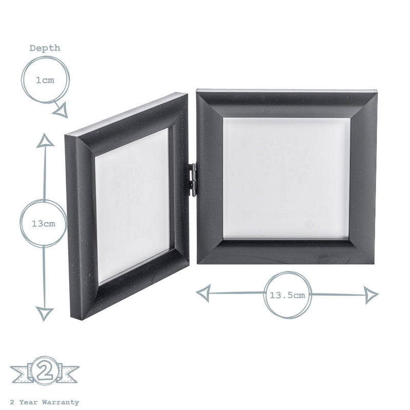 4" x 4" Freestanding Double Photo Frame - By Nicola Spring