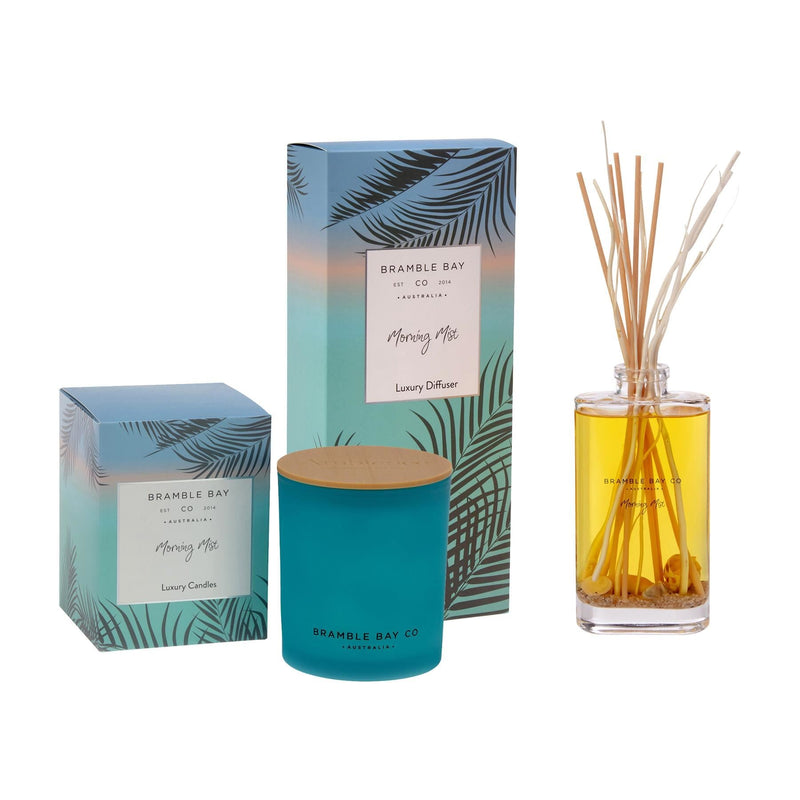 Morning Mist Oceania Scented Candle & Diffuser Set - By Bramble Bay