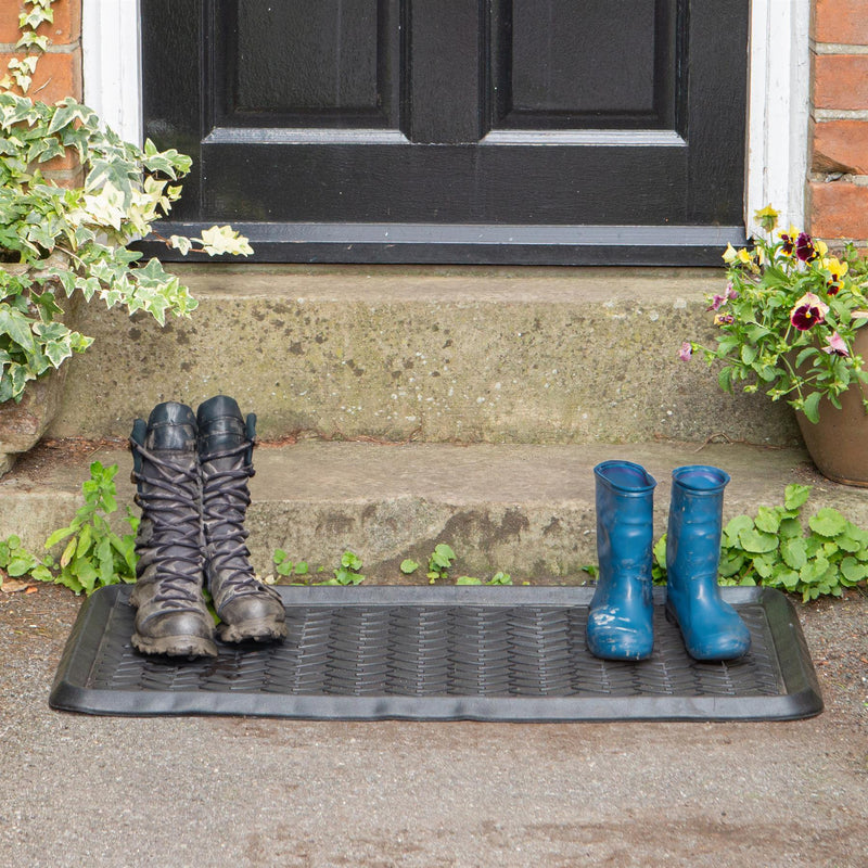80 x 40cm Heavy Duty Rubber Boot Tray - By Nicola Spring