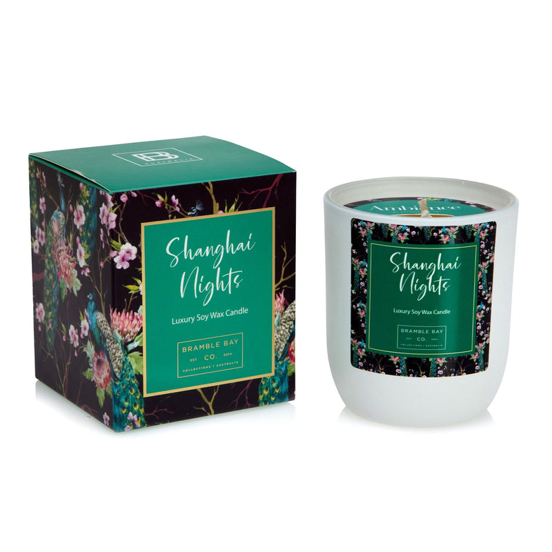 185g Shanghai Nights Botanical Soy Wax Scented Candle - By Bramble Bay