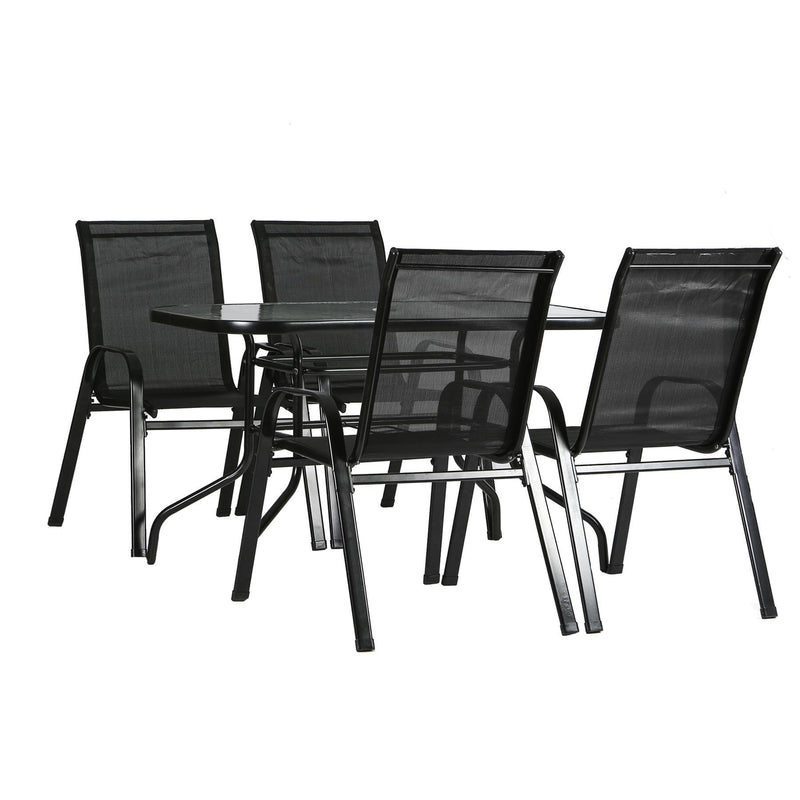 Four-Seater Sussex Rectangle Garden Furniture Set - By Harbour Housewares