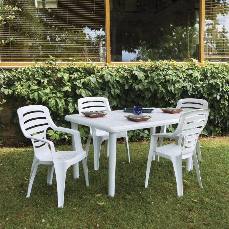Pireo Plastic Garden Dining Armchairs - Pack of Six - By Resol