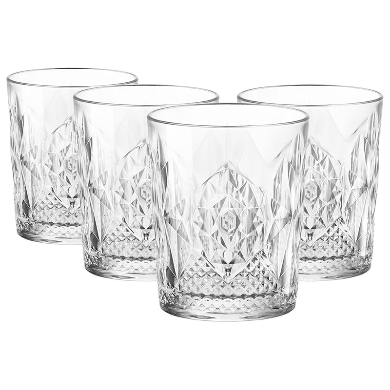 390ml Bartender Stone Whisky Glasses - Pack of Four - By Bormioli Rocco