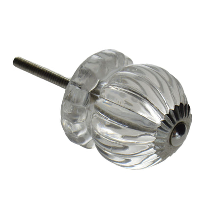 Button Glass Door Knob
