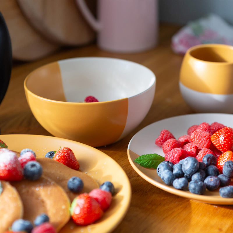 16.5cm Dipped Stoneware Cereal Bowls - Pack of 4 - By Nicola Spring