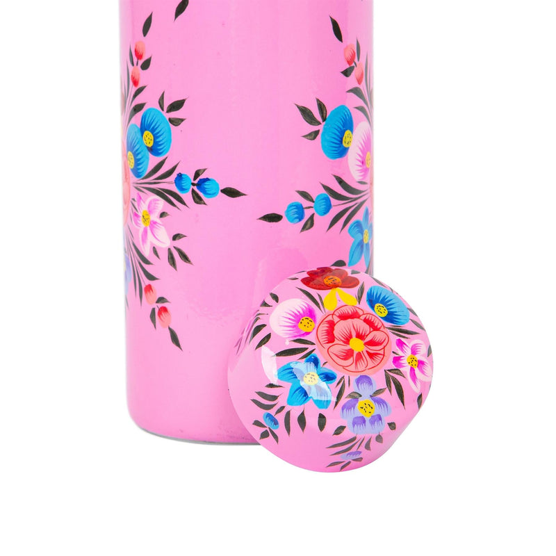 Pansy 875ml Hand-Painted Picnic Water Bottle - By BillyCan