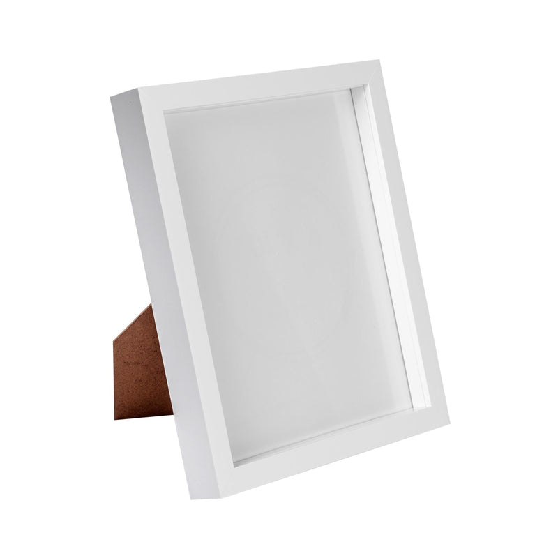 8" x 10" 3D Box Photo Frame - White - by Nicola Spring