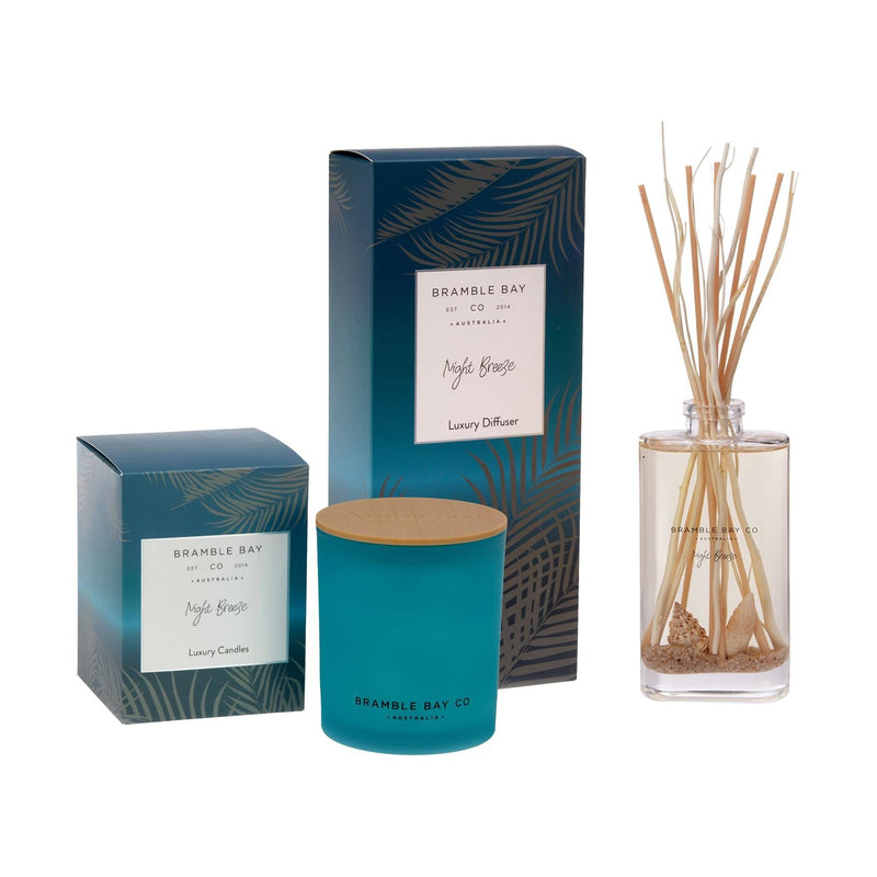 Night Breeze Oceania Scented Candle & Diffuser Set - By Bramble Bay