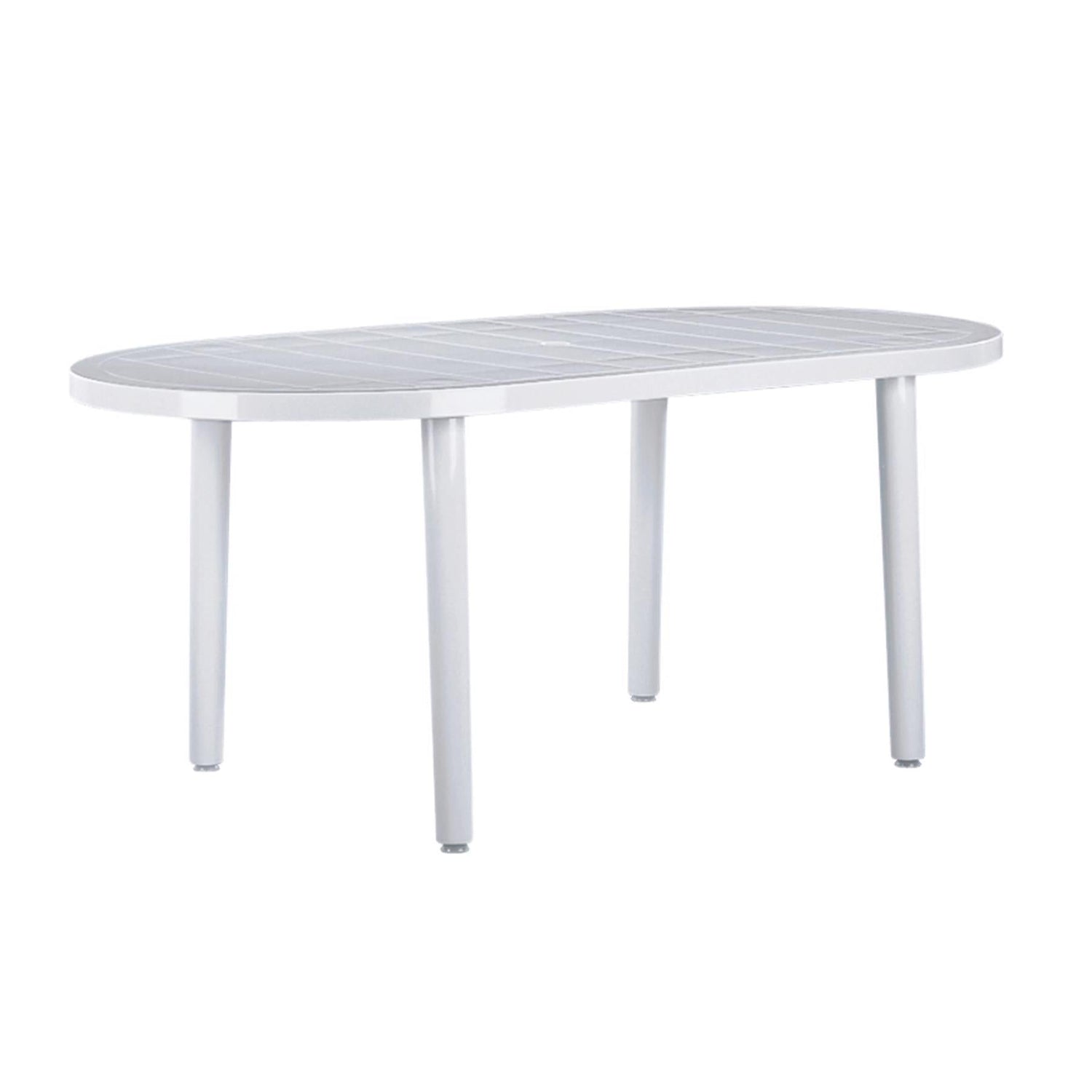 Six-Seater Oval Brava Plastic Garden Dining Table 180cm x 90cm