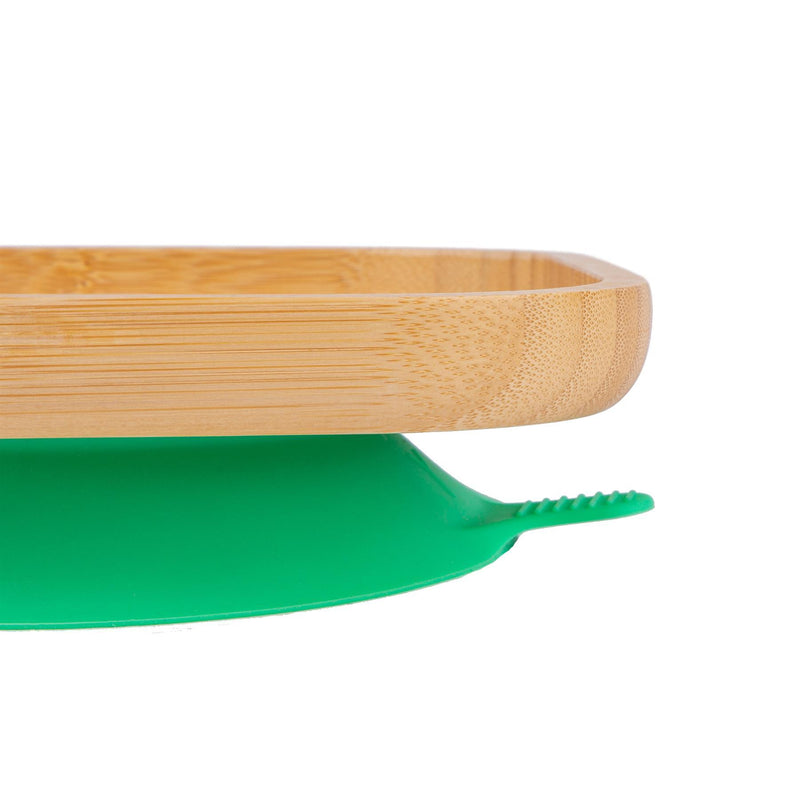 Square Open Bamboo Suction Plate - By Tiny Dining
