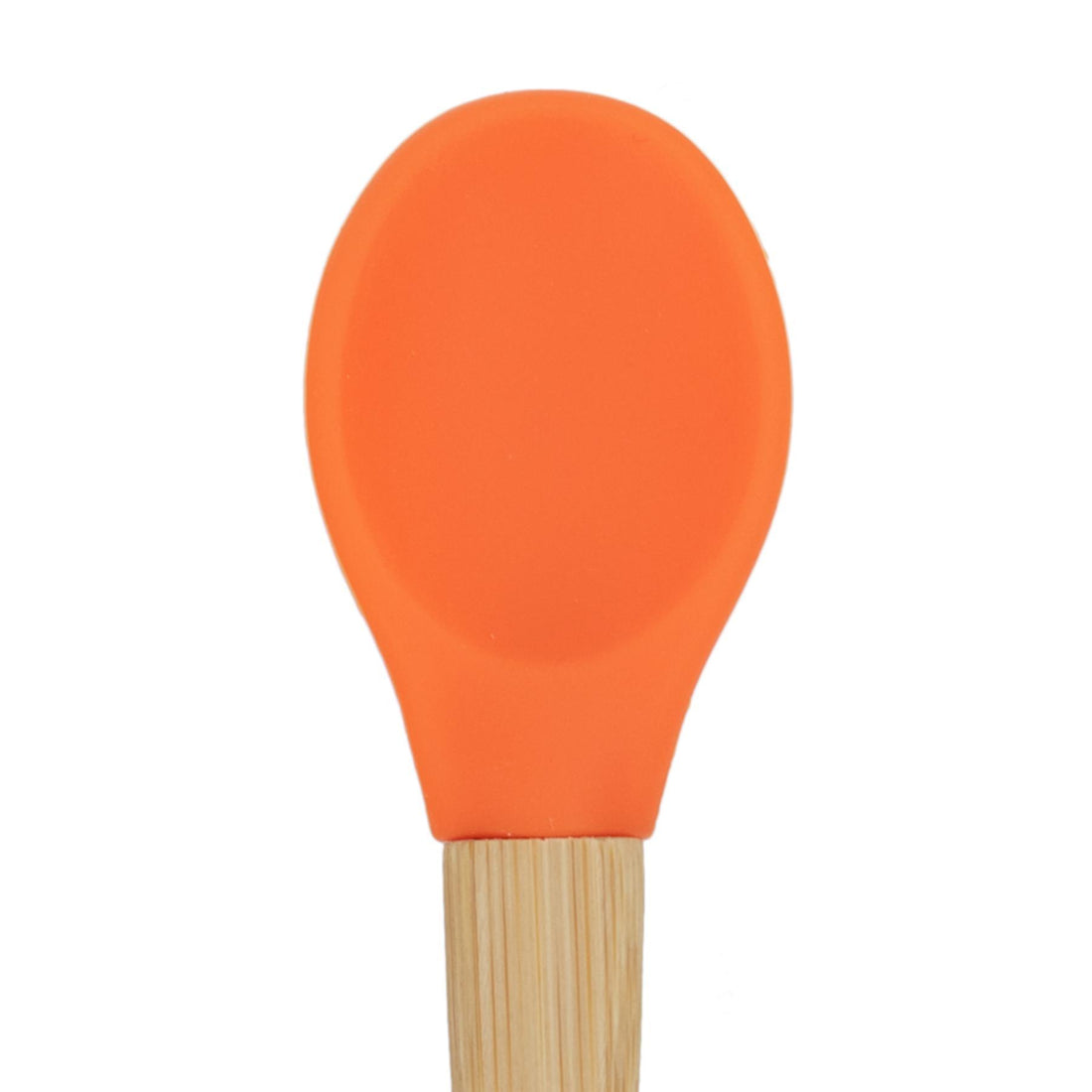 Bamboo Suction Bowl &amp; Spoon Set - Orange