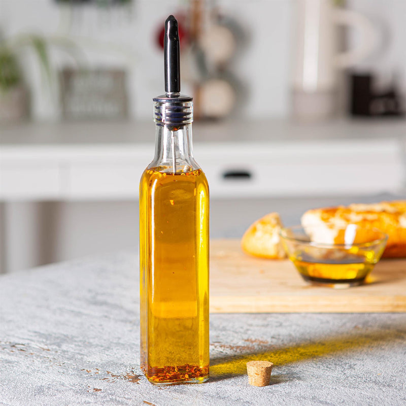 250ml Glass Olive Oil Pourer Bottle with Cork Lid - By Argon Tableware