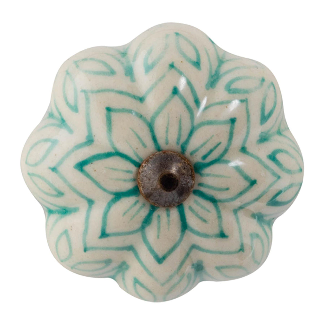 Mint 45mm Vintage Floral Ceramic Cabinet Knob