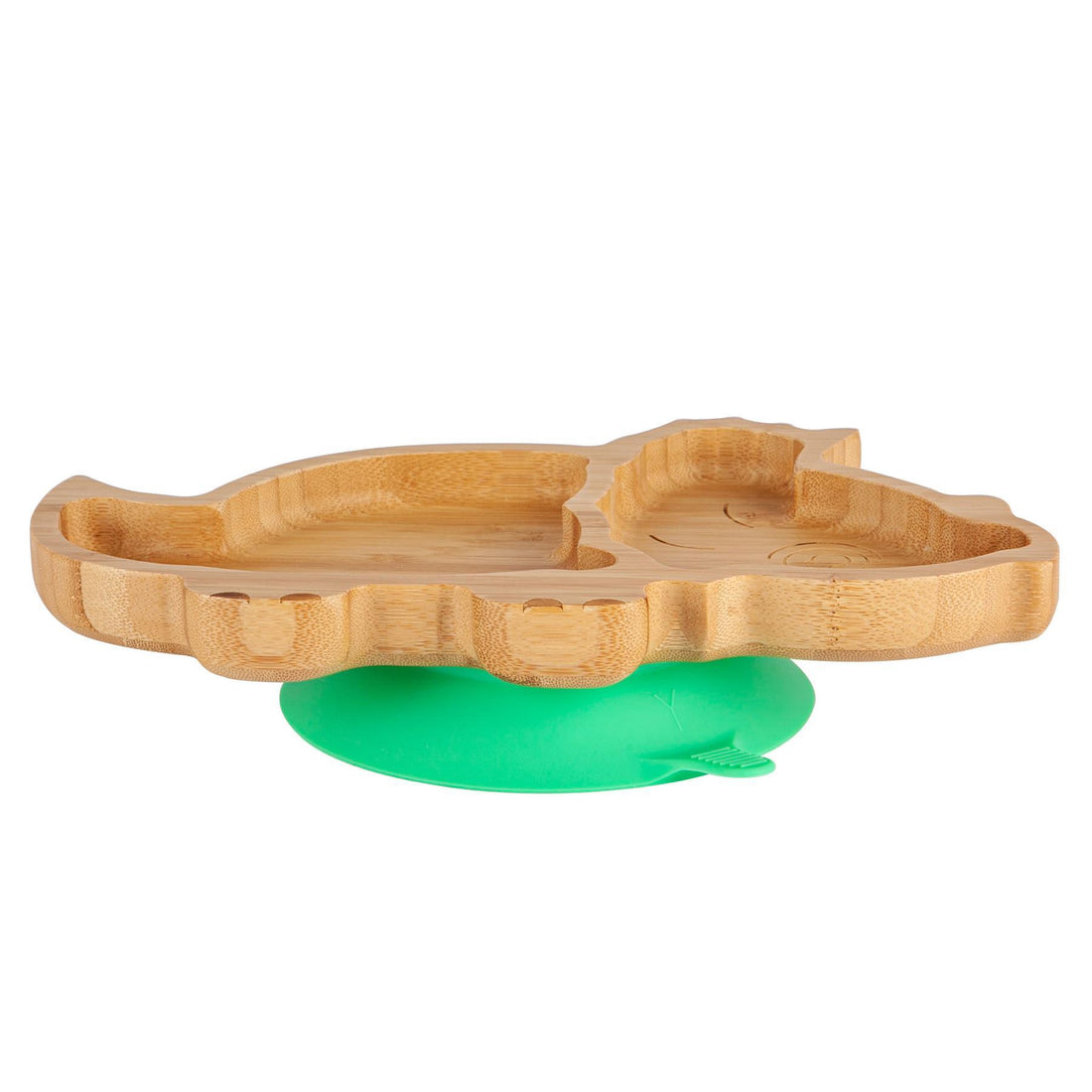 Dani the Dinosaur Bamboo Plate with Green Suction Base