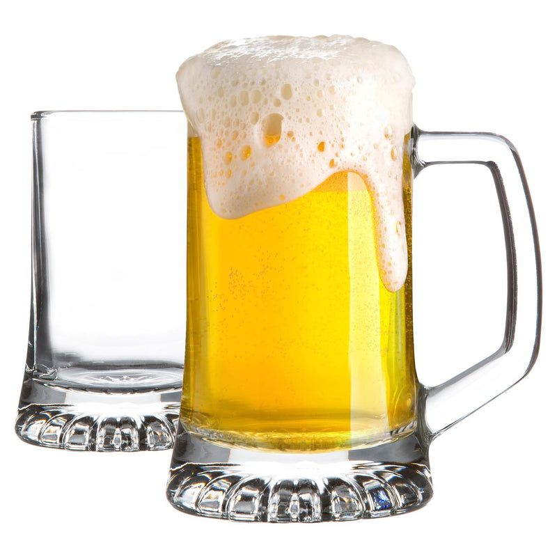 Bormioli Rocco Stern Glass Beer Mugs - 270ml - Pack of 2