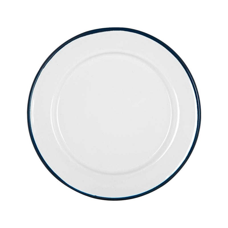 20cm White Enamel Side Plate - By Argon Tableware