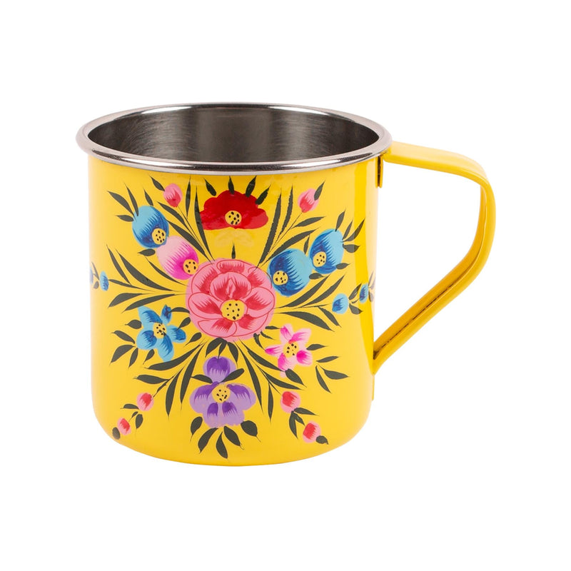 Pansy 450ml Stainless Steel Camping Mug - By BillyCan