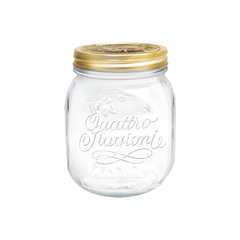 700ml Quattro Stagioni Glass Storage Jar - By Bormioli Rocco
