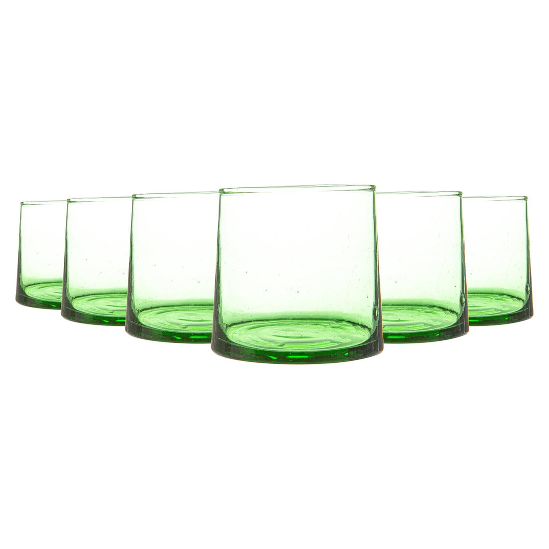 200ml Green Merzouga Recycled Tumbler Glasses - Pack of Six